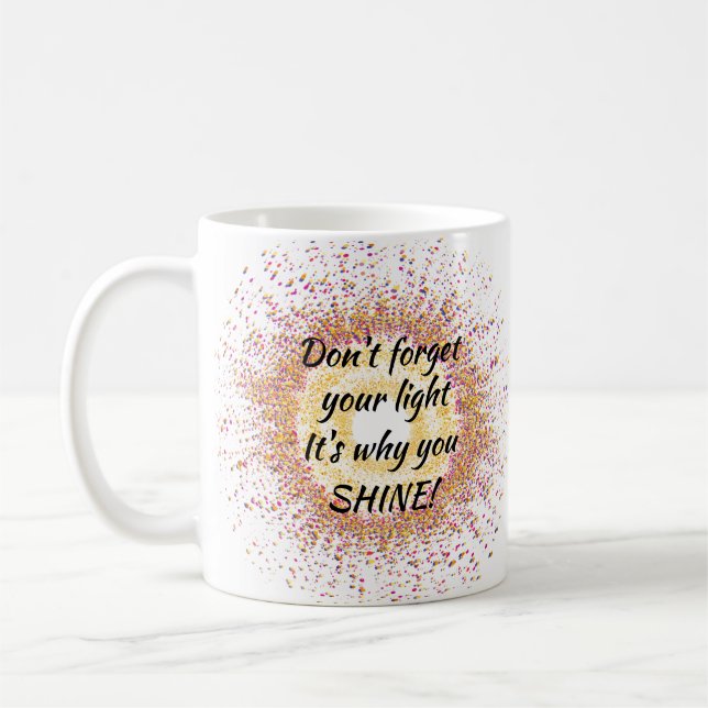 Glöm inte din ljusa konfetti kaffemugg (Vänster)