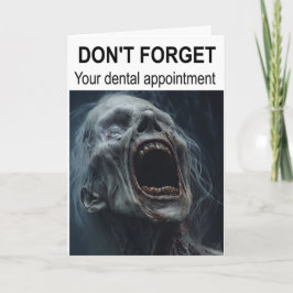 Glöm inte din möte tandläkare. kort