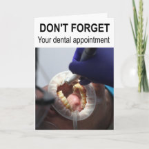 Glöm inte din möte tandläkare.