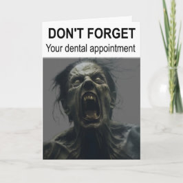 Glöm inte din möte tandläkare. kort