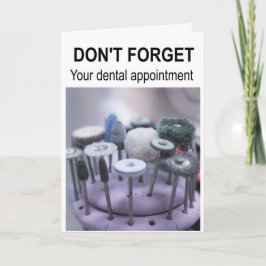 Glöm inte din möte tandläkare. kort