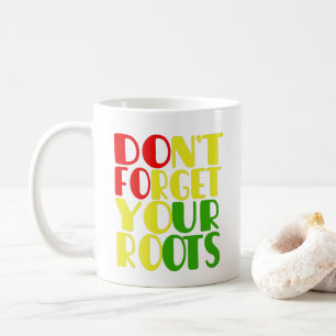 Glöm Inte Dina Rötter-African American     T-Shirt Kaffemugg