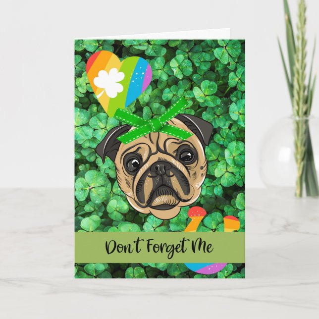 Glöm inte ditt Hund St. Patrick-Day Card Kort (Framsida)