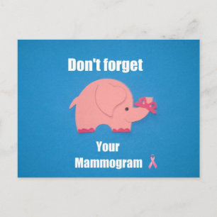 Glöm inte ditt mammogram. vykort