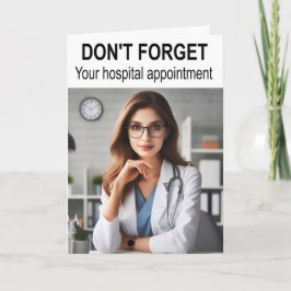 Glöm inte ditt möte sjukhus. kort