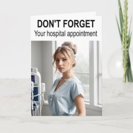 Glöm inte ditt möte sjukhus. kort