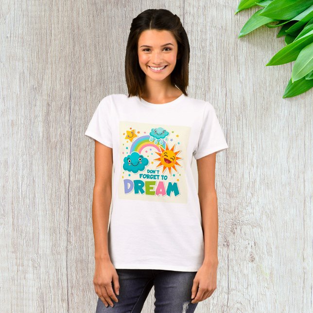 Glöm inte Dream Inspirational Sol Clouds T Shirt (Skapare uppladdad)
