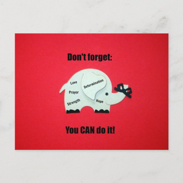 Glöm inte: Du KAN göra det! Vykort (Framsida)