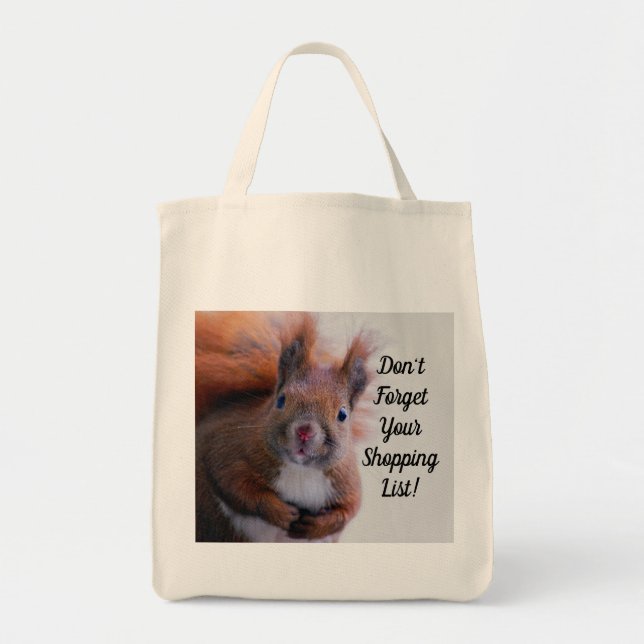 Glöm inte ekorre Tote Bag Tygkasse (Framsidan)