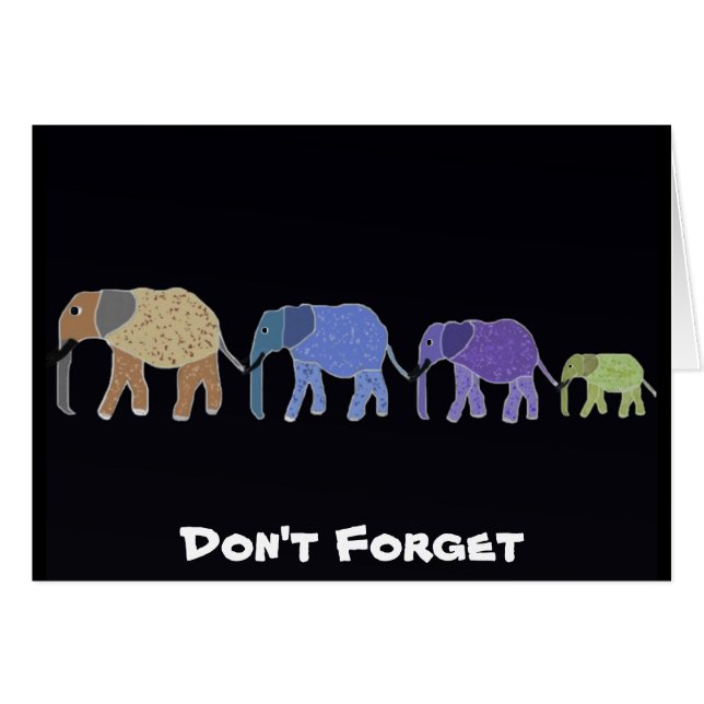 Glöm inte kortet hälsningskort (Framsidan Horizontal)