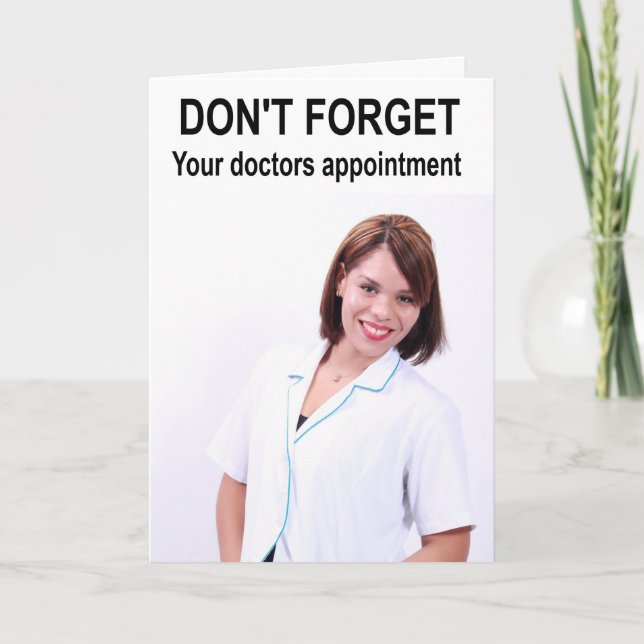 Glöm inte läkare möte. kort (Framsida)