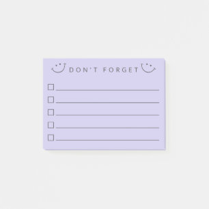 Glöm inte leenden post-it block