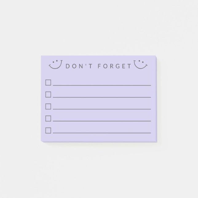 Glöm inte leenden post-it block (Framsida)