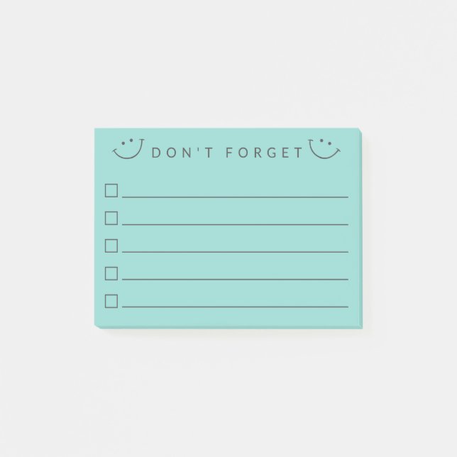 Glöm inte leenden post-it block (Framsida)