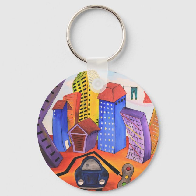 Glöm inte Nyckelringen Tvätta knapp Nyckelring (Framsida)