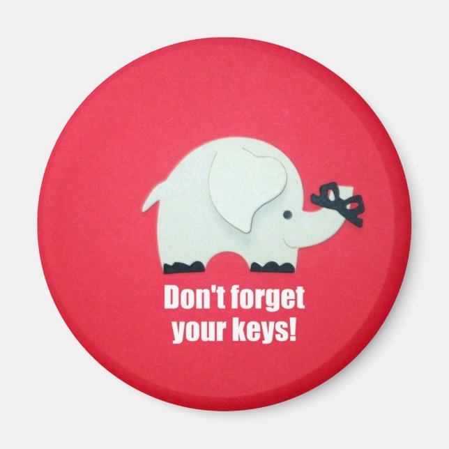 Glöm inte nycklarna! magnet (Framsidan)