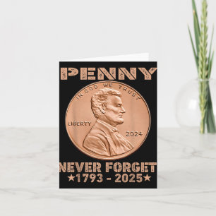 Glöm inte Penny Coin 1 Cent Retro 2025_1 Kort