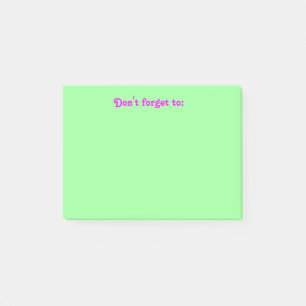 "Glöm inte" posta-honom Post-it Block