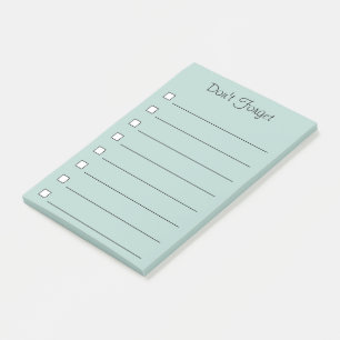 Glöm inte postar det noterar post-it block