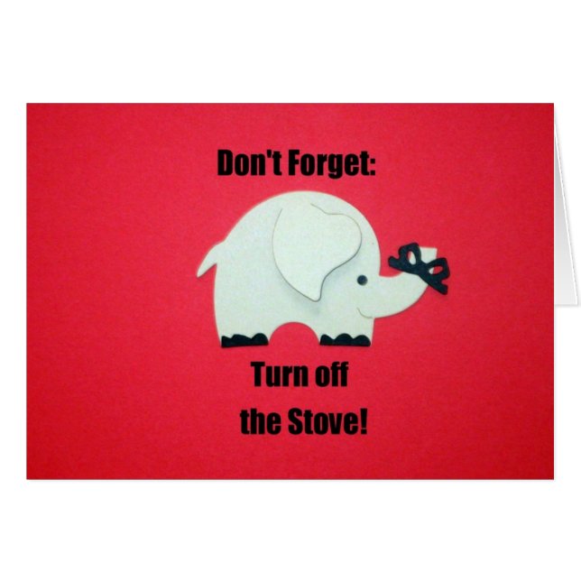 Glöm inte: Stäng av spisen! Hälsningskort (Framsidan Horizontal)
