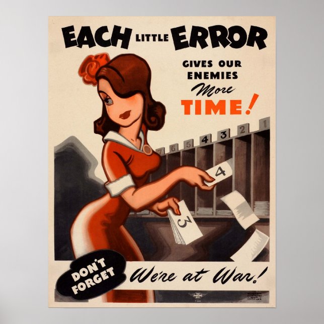 Glöm inte - vi är vid Krig! Poster (Framsidan)