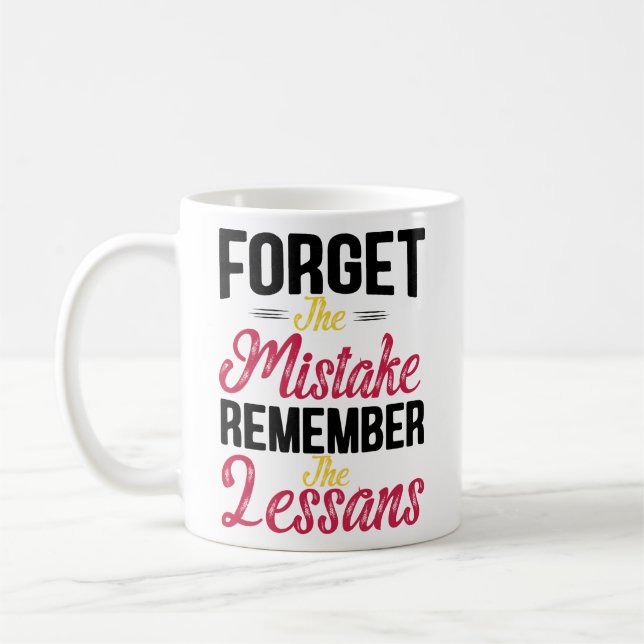 Glöm inte Vintagen Lesson Kaffemugg (Vänster)