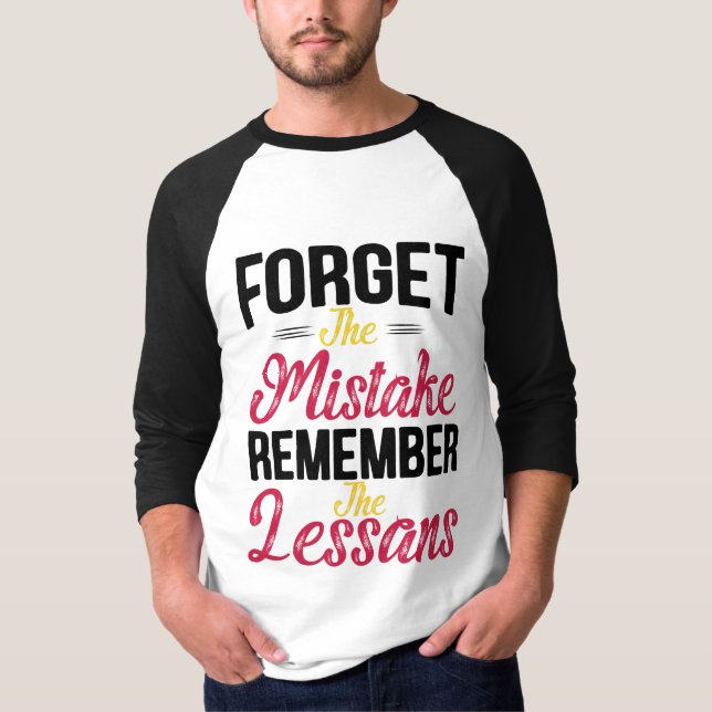 Glöm inte Vintagen Lesson T Shirt (Framsida)