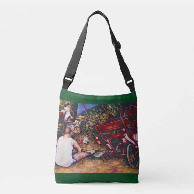 Glöm inte vitlöken axelväska (Framsida)