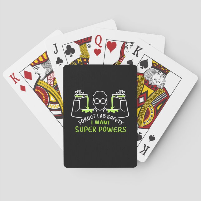 Glöm Lab Safety I want Toppens Powers Casinokort (Baksidan)