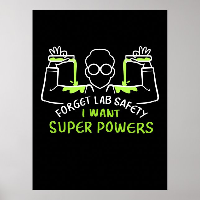Glöm Lab Safety I want Toppens Powers Poster (Framsidan)
