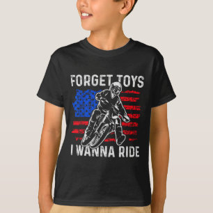 Glöm leksaker jag vill åka rolig dirt bike motorcy t shirt