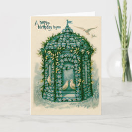 Glöm-Me-not-Birdhouse Dove Kort