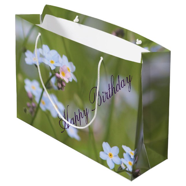 Glöm-me-not-Birthday Bag (Baksidan Vinklad)