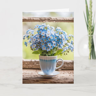 Glöm-me-not-Bouquet-Tack Kort