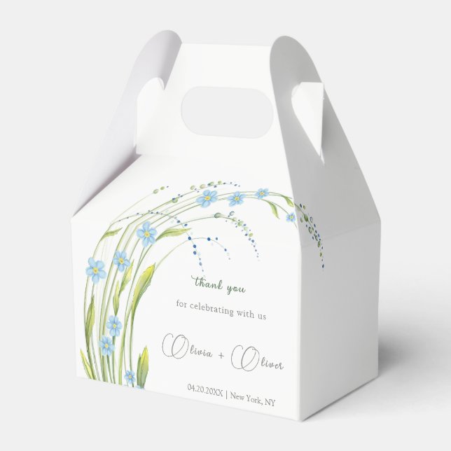 Glöm-Me-Not Bröllop Presentaskar (Framsidan Sidan)