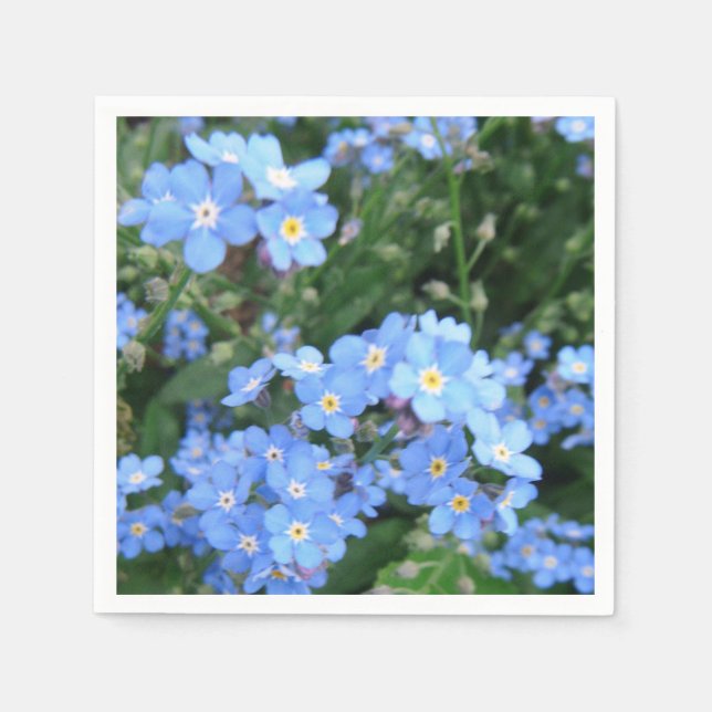 *Glöm-Me-Not* Cocktail Napkins Pappersservett (Framsidan)