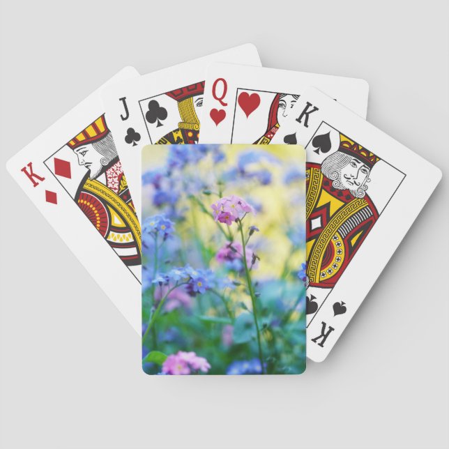 Glöm-Me-Not Flowers Casinokort (Baksidan)