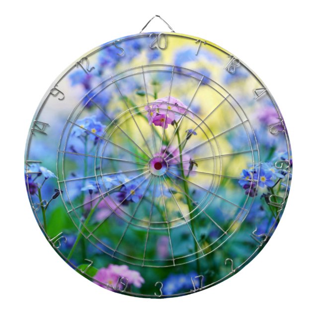 Glöm-Me-Not Flowers Darttavla (Framsidan)