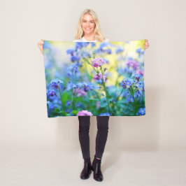 Glöm-Me-Not Flowers Fleecefilt