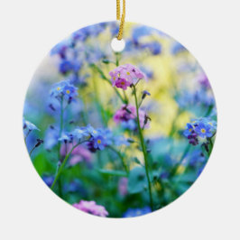 Glöm-Me-Not Flowers Julgransprydnad Keramik