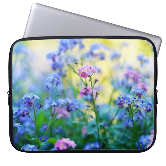 Glöm-Me-Not Flowers Laptop Fodral (Framsidan)