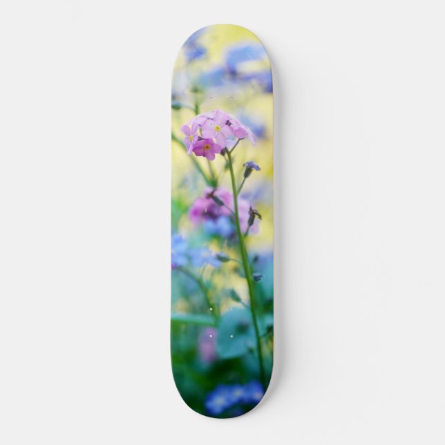 Glöm-Me-Not Flowers Mini Skateboard Bräda 18,5 Cm (Framsida)