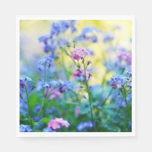 Glöm-Me-Not Flowers Pappersservett