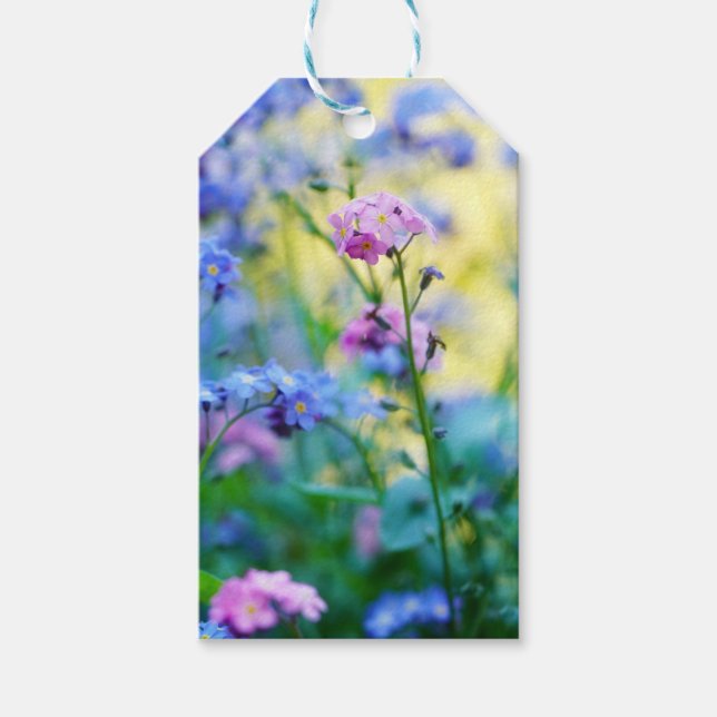 Glöm-Me-Not Flowers Presentetikett (Framsidan)