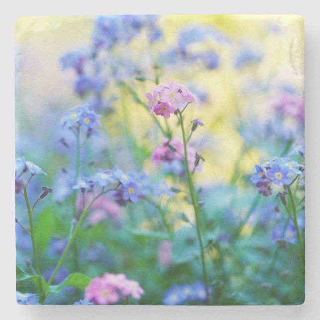 Glöm-Me-Not Flowers Stenunderlägg (Framsidan)