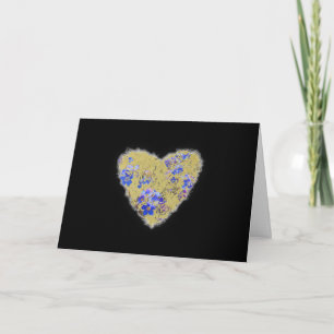 Glöm-Me-not-Heart Valentine Kärlek Romantik Helgkort