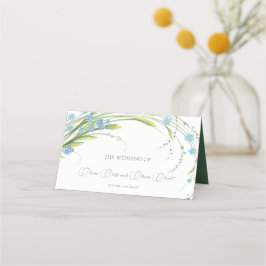 Glöm-me-not-monteringskort för Bröllop Placeringskort