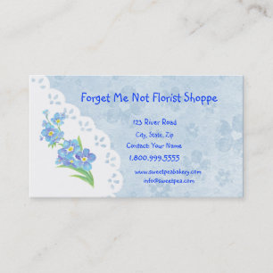 Glöm mig Affärskortet Flower, inte Florist Shoppe Visitkort