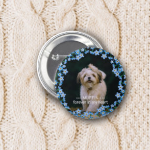 Glöm mig att inte andas fotopat Namn Pet Memorial Knapp