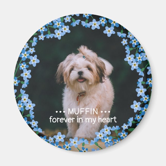 Glöm mig att inte andas fotopat Namn Pet Memorial Magnet (Framsidan)